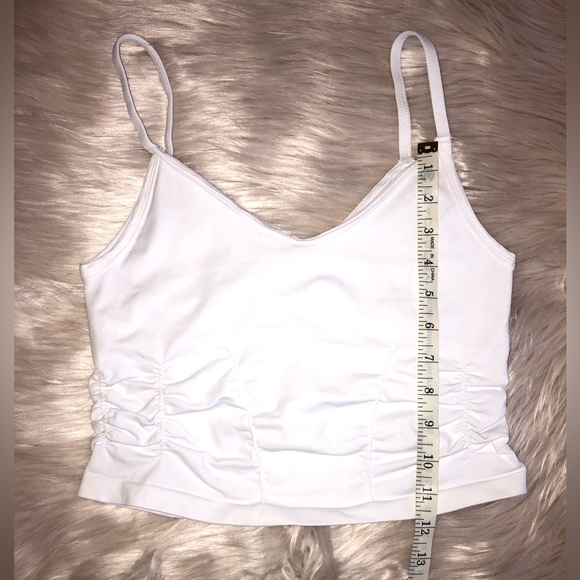 FREE PEOPLE Good Karma Ruched Crop Top Tank - Picture 9 of 9